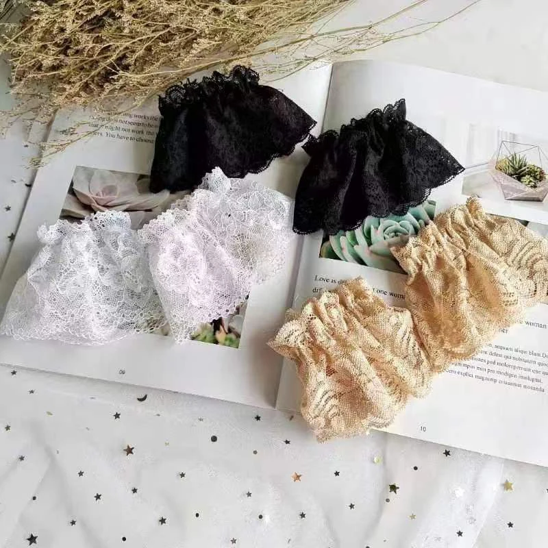 

Summer Ice Silk Lace Arm Cover Detachable Ruffles Cuffs Sun Protection Arm Cover Thin Section Scar Cover Gloves Sleeve Cuff