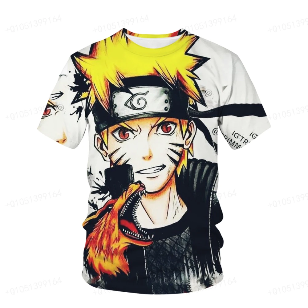 

Naruto Breeze Pass Panel Chinese Character Fighting T-shirt Men's Casual T-shirt Parent Child Boys' Sports T-shirt Topp