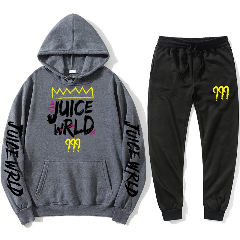 

The latest fashion printing set juice wrld Hoodie and pants men's two-piece sportswear juice wrld Hoodie and pants