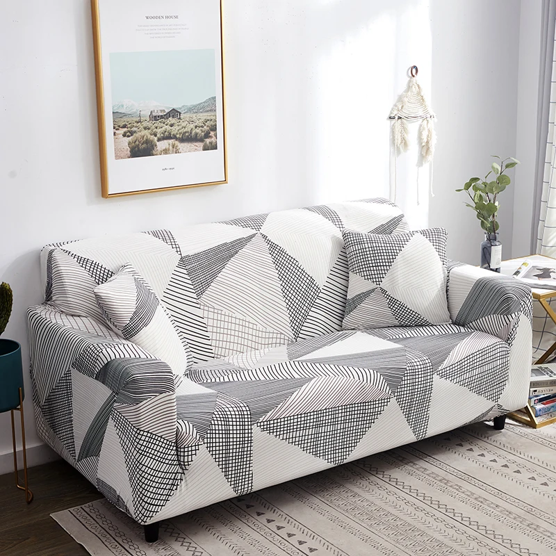 

Living Room Elastic Sofa Cover Office Sofa Sofa Cover Chair Cover 1/2/3/4 Seat Geometric Sofa Cover Quick Install Sofa Cover