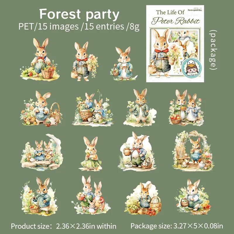 Стикер Jianwu «Жизнь Питера» т берджесс про кролика питера и госпожу крольчиху