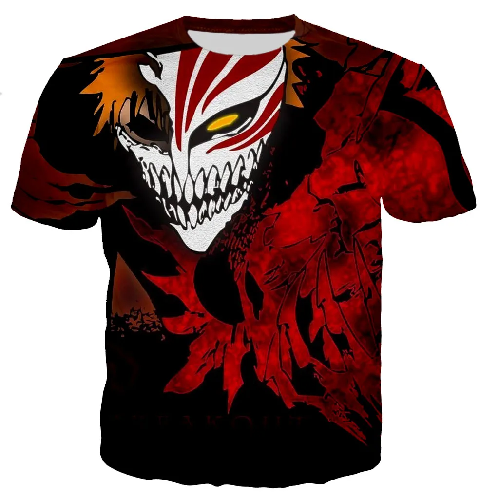 

3D Anime Bleach Printed T-shirt Men/women New Fashion Casual Harajuku Style T Shirts Cool Hip Hop Streetwear Tops