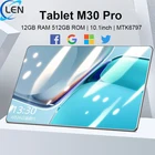 M30 Pro планшет на Android, экран 10,1 дюйма, 10 ядер, 12 Гб + 512 Гб