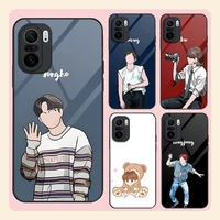 cartoon ateez phone case tempered glass for xiaomi 11t 11x 10s 10i 10t 12 ultra 8 9 9t se pro note 10pro poco f3 m3 m4pro