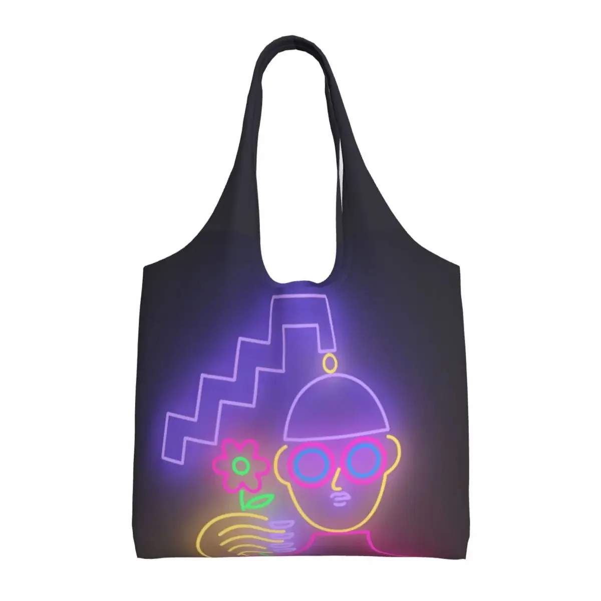 Пользовательские звуковые волны электрические зеленые продуктовые сумки-тоут