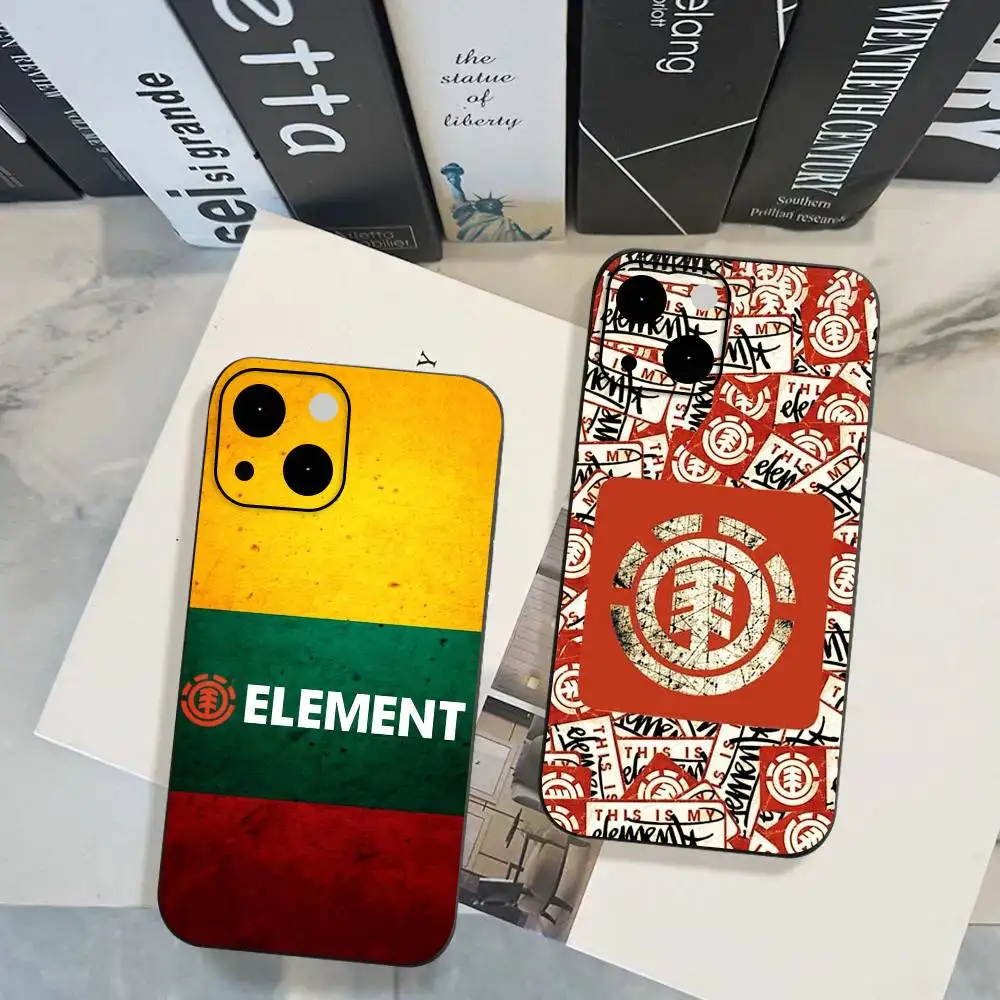 Фото Чехол для телефона с логотипом E-Element для скейтборда, подарок 17, 16, 15, 14, 13, 12, 11 Pro X XS Max XR Plus Mini Air, черный, мягкий ТПУ, изысканный №1