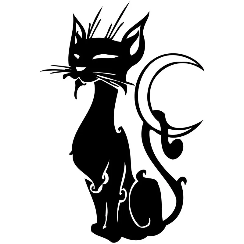 

Стильная Классическая креативная мультяшная наклейка для украшения автомобиля с изображением пикантного кота, водонепроницаемая и Солнцезащитная полиэтиленовая наклейка 12,3x18 см,