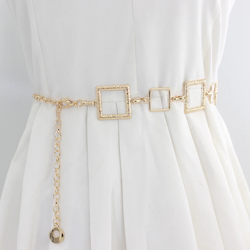 

Square Waist Belt Hook Waist Chain Ins Style Match With Dress Shirt And Suit Decoration Adjustable Waist Chain Charm Belly Body