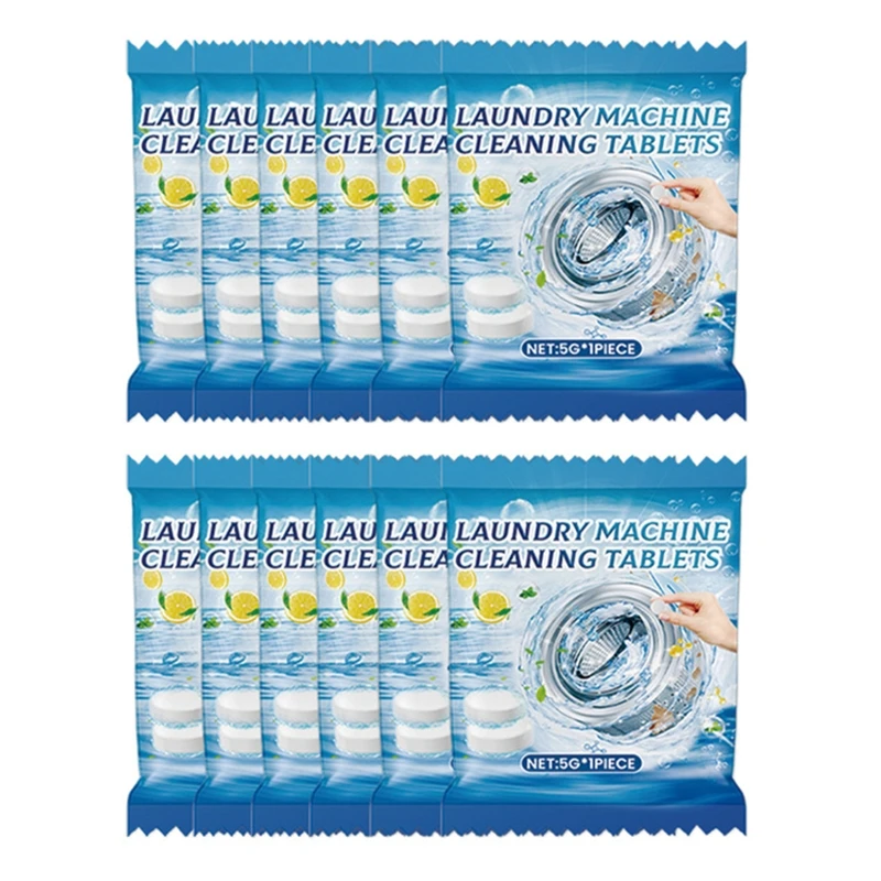 Домашние незаменимые 12/24 шт. стиральная машина таблетки для глубокой очистки
