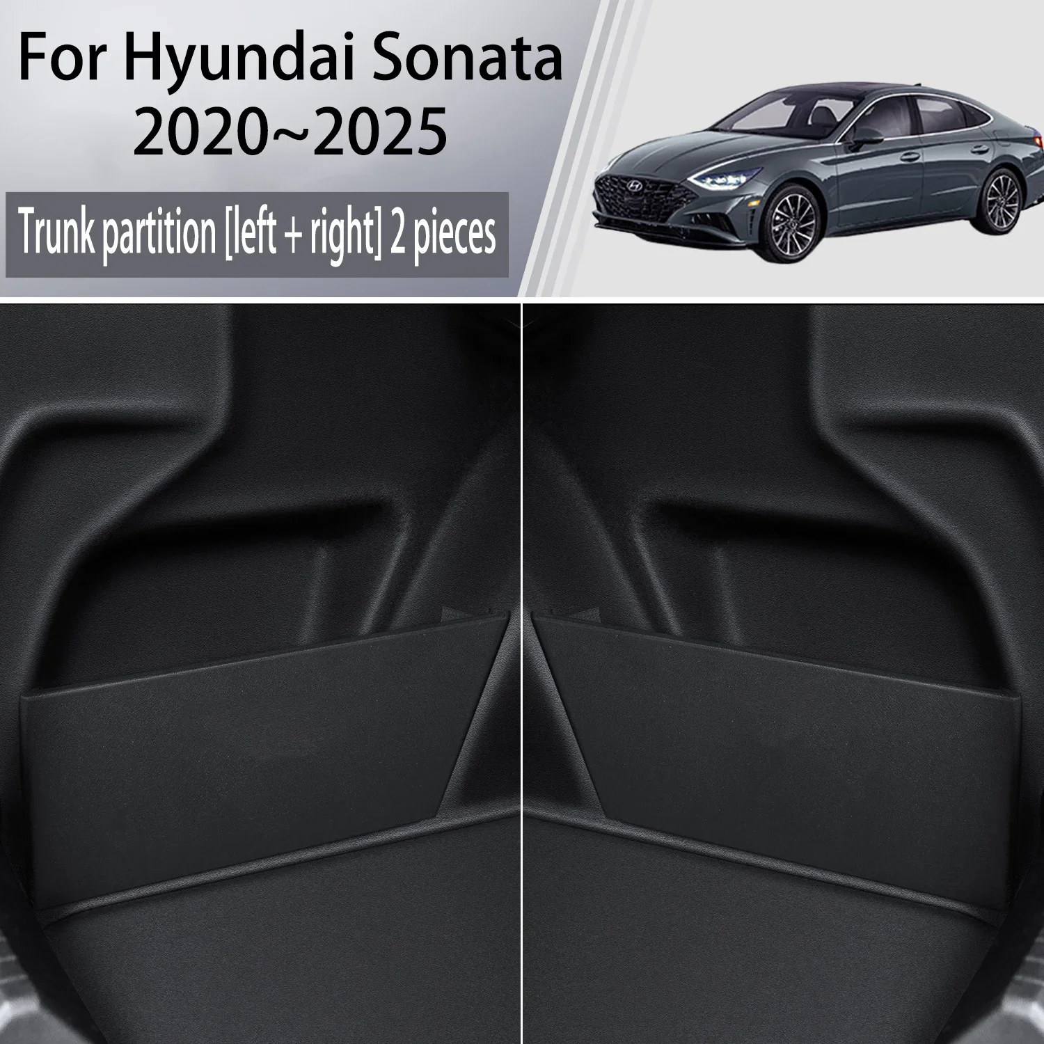 

Для Hyundai Sonata DN8 2020 ~ 2025 2022 автомобильная утолщенная перегородка для хранения багажника, многофункциональный ящик для хранения, аксессуары для салона автомобиля