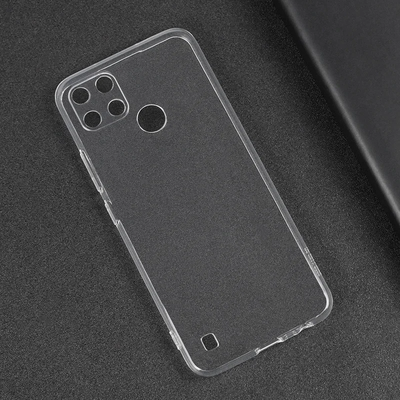 transparent thin phone case for oppo realme c21y c25y coque soft clear silica gel lens protective tpu original back cover fundas free global shipping