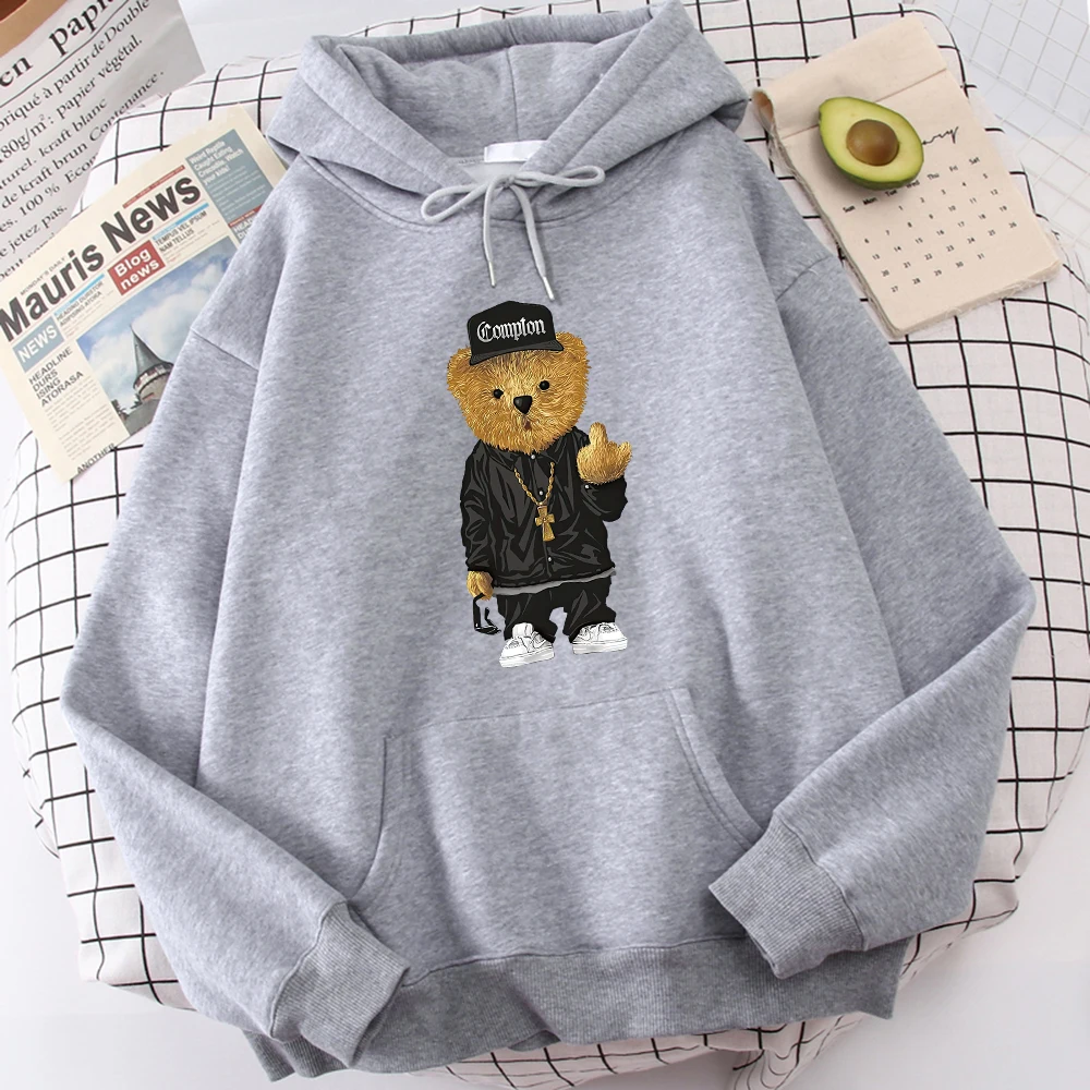 

Хип-хоп рэп тренд Тедди с принтом медведя мужские толстовки качественная графическая Одежда дышащая винтажная одежда Повседневная Толстовка в стиле Харадзюку