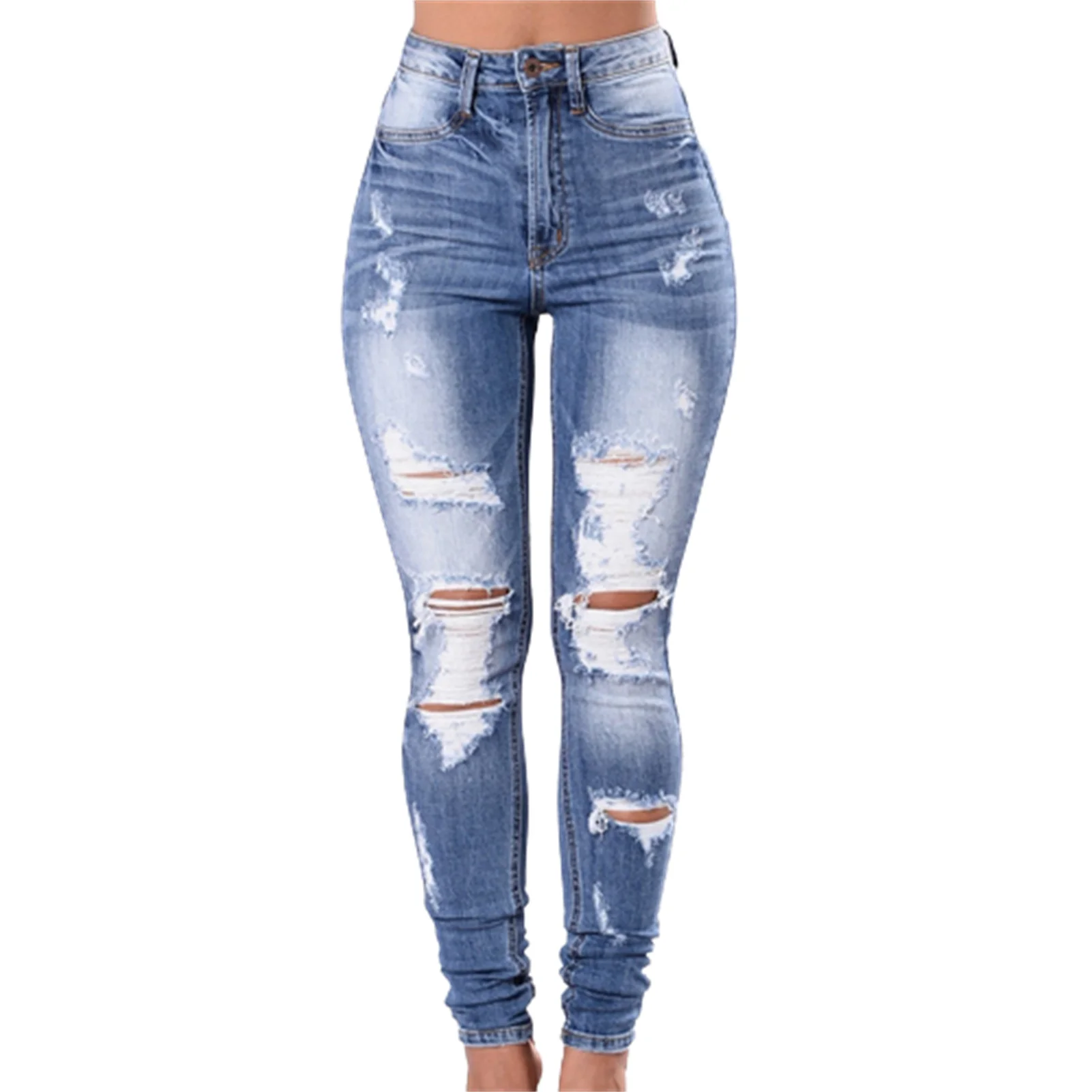 

New Womens Jeans Spring Pants Butt Lifting High Waist Skinny Pants Denim Pants Slightly Stretchy Pants Woman Pantalones De Mujer