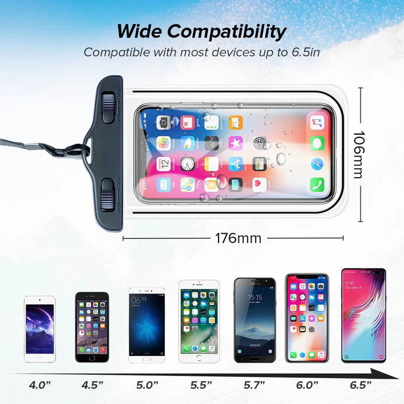 

IP68 universal Waterproof Swim Bag Phone Case For iphone 13 12 11 Pro Max Samsung Xiaomi Note 9 Pro Redmi Huawei P30 Lite Cover