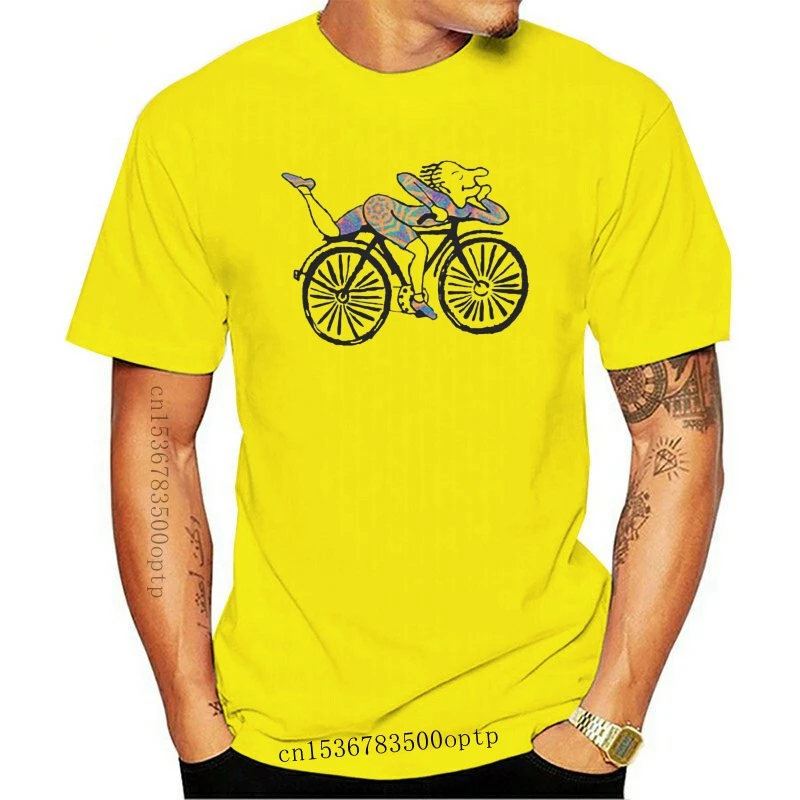 

Camiseta informal para el día de la bicicleta, ropa de calle con estampado del dr. Albert Hofman Lsd Acid Trippy, nueva