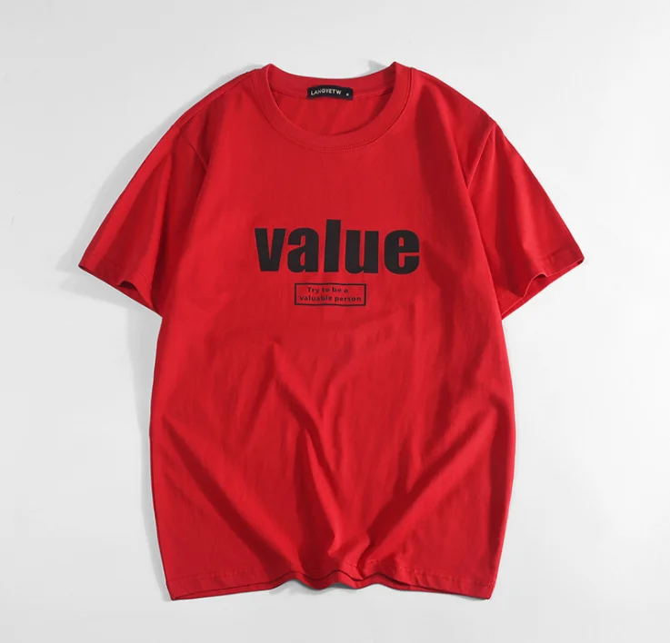 

Solid color American and European pop cotton sports short sleeve round neck advertising custom logo cultural GNN29
