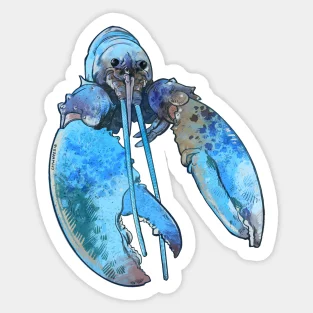 

Blue Lobster Jumpscare 5PCS Stickers for Luggage Living Room Funny Room Print Art Anime Water Bottles Home Cute Stickers Car