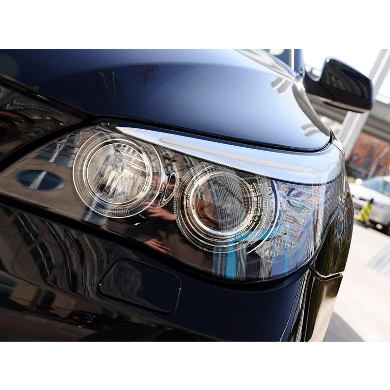 Фото Передняя крышка объектива автомобиля для BMW 5, серии E60/E61 2004-2010, левая/правая фара, корпус фары, стеклянный абажур, автомобильные аксессуары №3