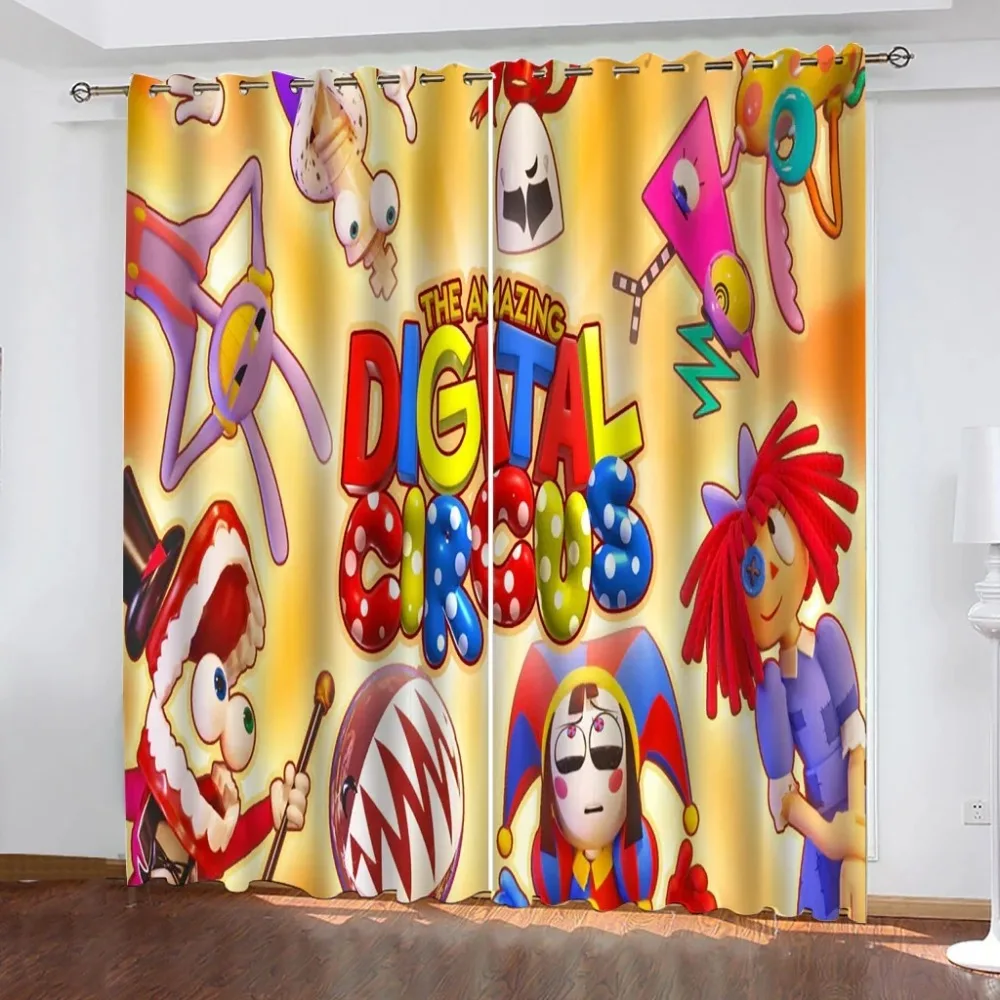 

Amaze Digital Circus 3D Printed Blackout Curtain for Kids Adults Bedroom Living Room Home Decor