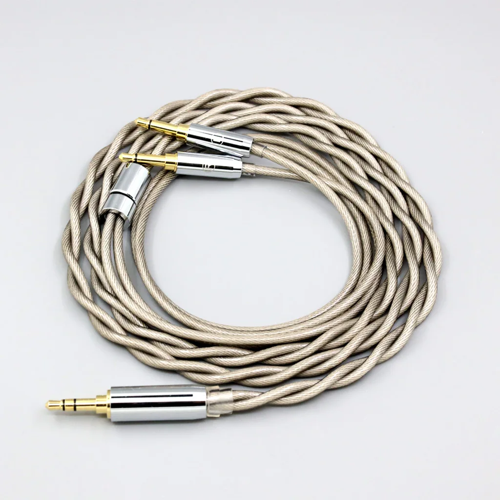 Кабель для наушников с посеребренным покрытием типа 6 756 ядер 7n Litz OCC фокусного
