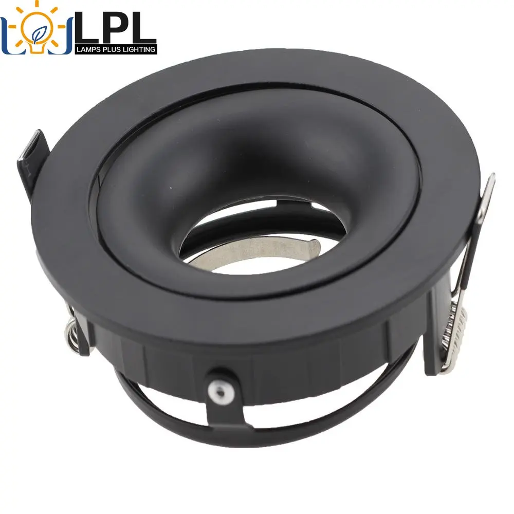 

Black White Recessed No Adjustable Ceiling Lamps Holder GU10 Socket or MR16 Base LED Spot and Halogen Built-in Spot Lights