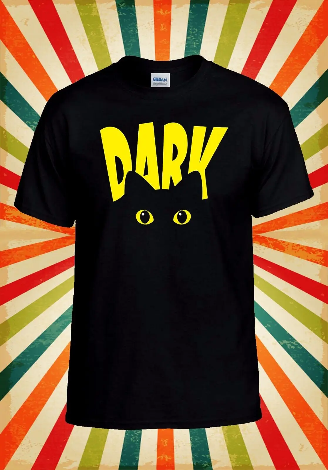 Темная кошка Хэллоуин Ретро забавная крутая Бейсбольная Футболка Топ 2932