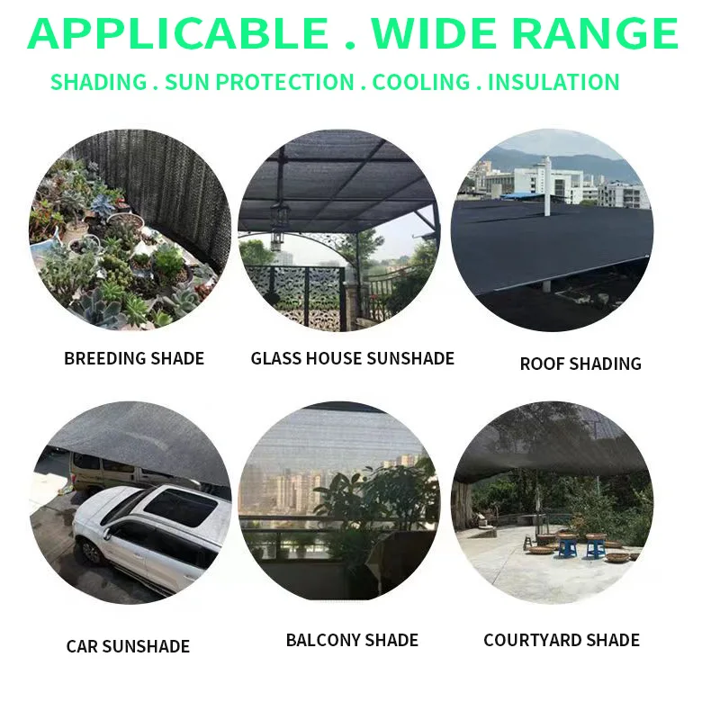 12PIN Black Sunshade Net Shading 85~90% Plant Greenhouse Cover Mesh Fence Privacy Screen Garden Sun Shed Outdoor Anti-UV images - 6
