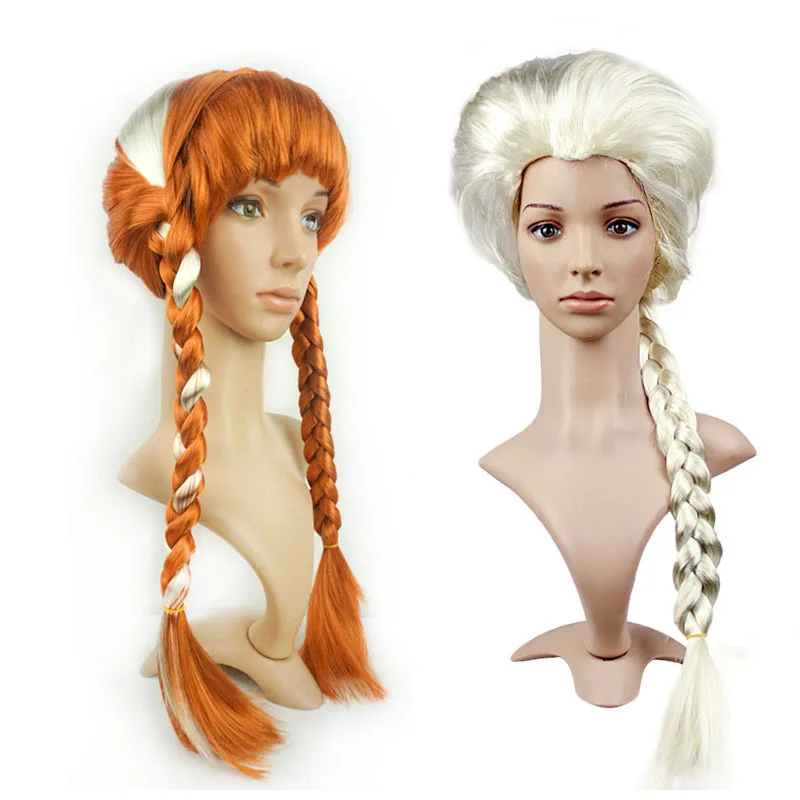 

Wig Edge Snow and Ice Dress Up Role Play Props Sister Headgear Single Braid Double Braid Thick Braid