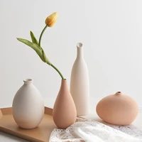 nordic decoration home ceramic vase for living room decor flower vase bathroom decoration accessories minimalism trumpet vase
