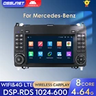 Автомобильный радиоприемник Android 10, стерео Мультимедийный Плеер для Mercedes-Benz A-B-V-Class B200 W169 W245 W639 W906 Sprinter GPS Navi CarPlay