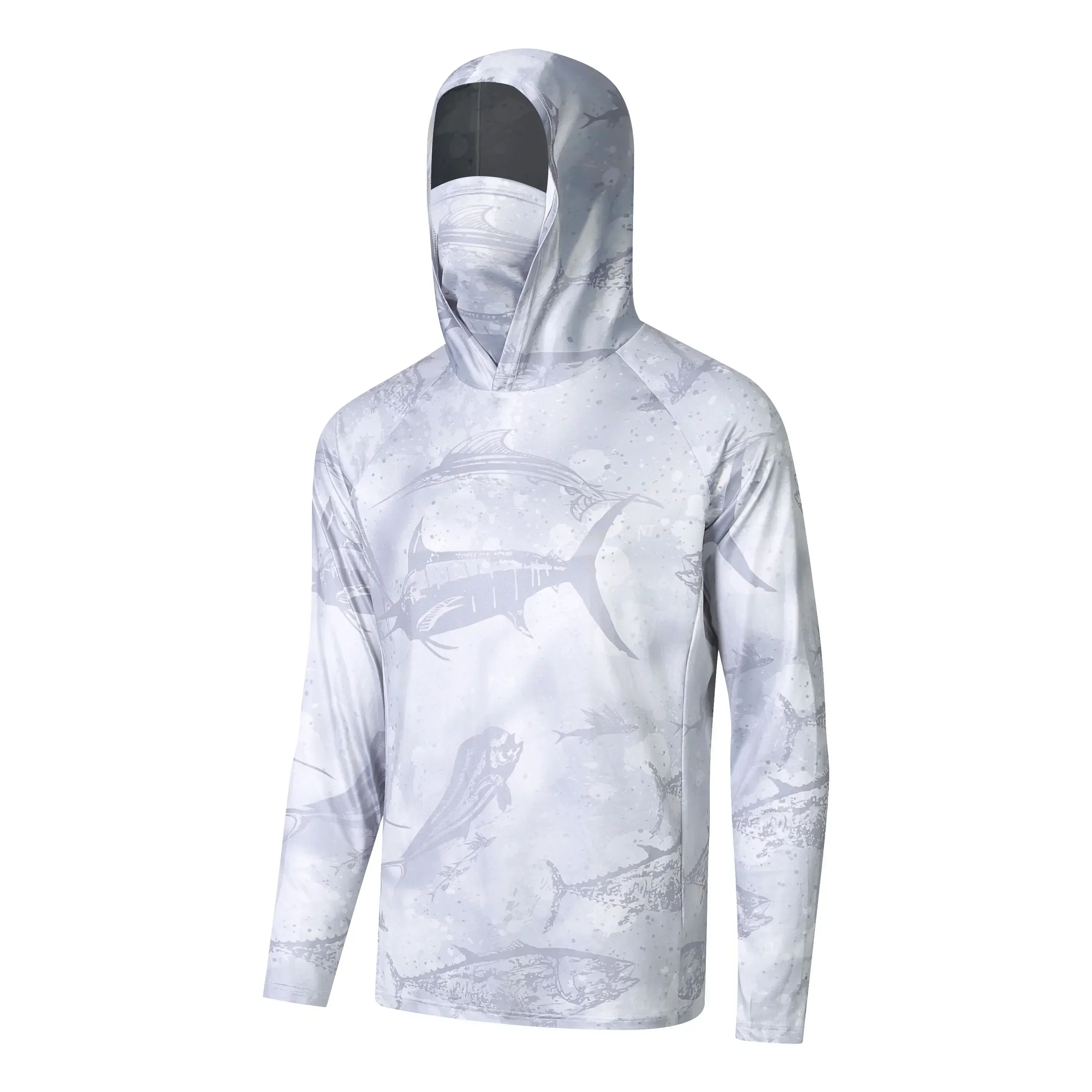 Рубашки для рыбалки мужская одежда с капюшоном и длинными рукавами защита Camisa De