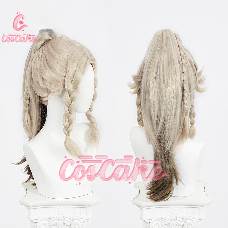 Парик для косплея Genshin Impact Kachina светлые длинные волосы конский хвост Nanatzcayan Natlan