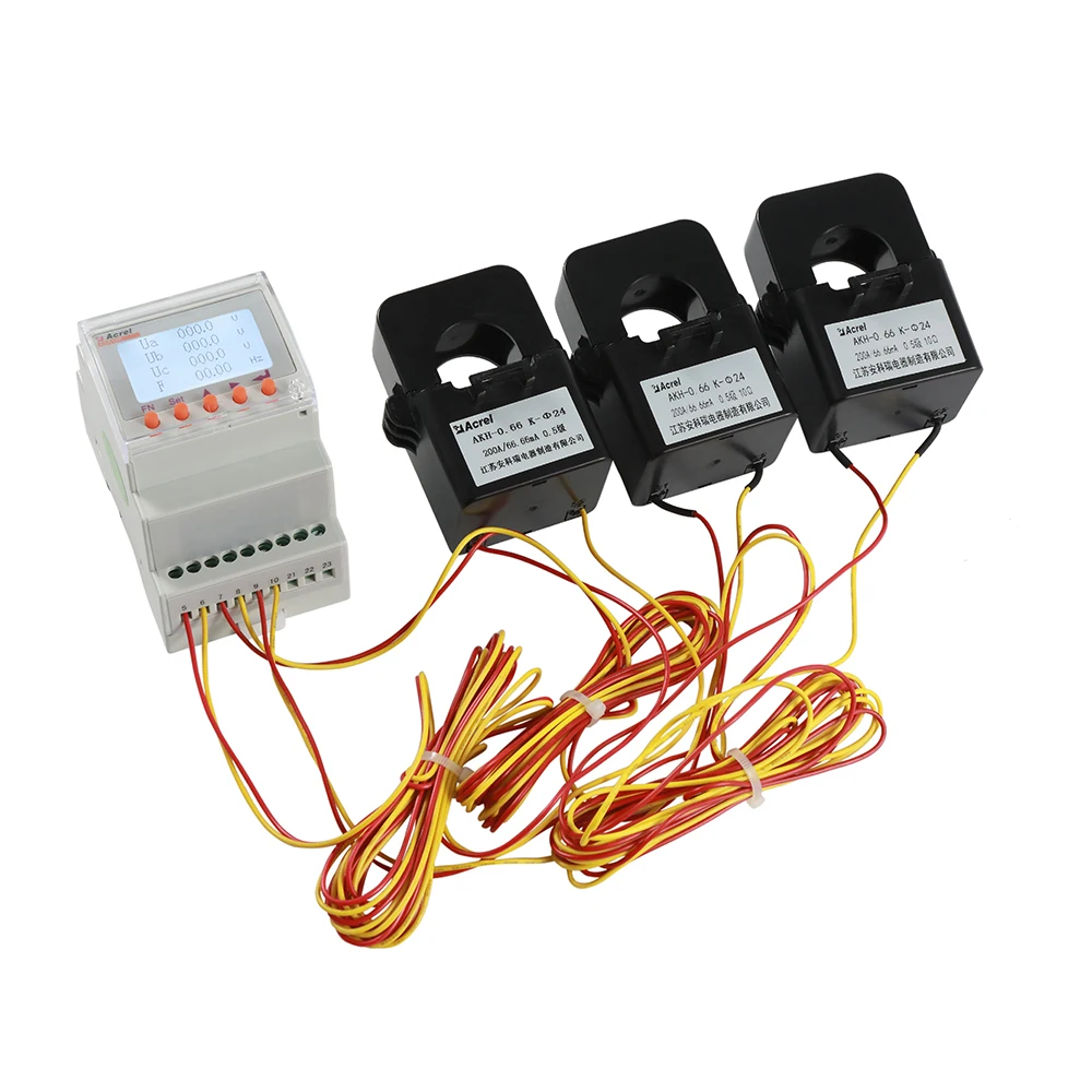 

Acrel ACR10R-D10TE4 solar three phase inverter energy meter wiht eternal splitcore current transformer