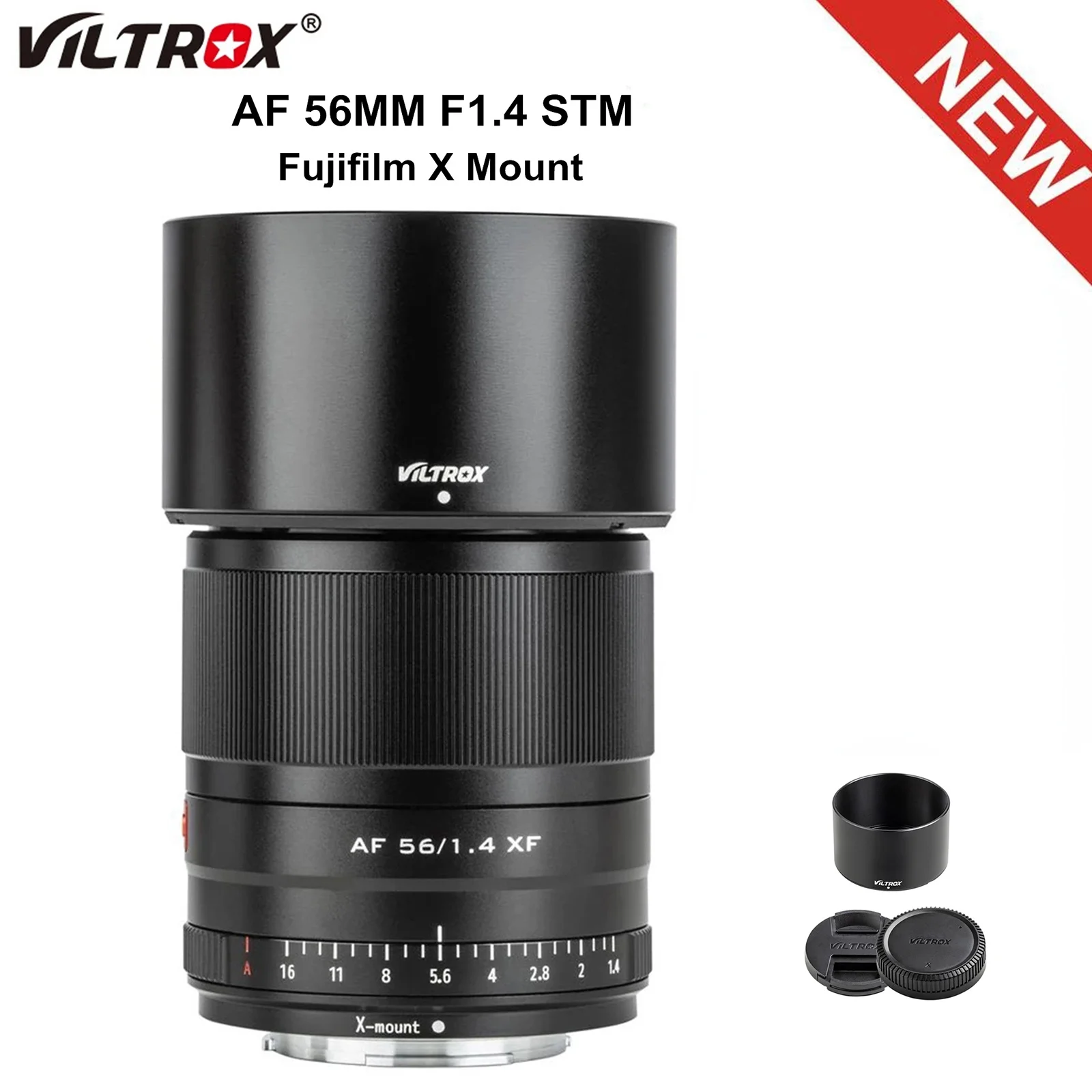 

VILTROX 56 мм F1.4 X Автофокус Большая диафрагма объектива портретный объектив для объектива Fujifilm Fuji Объектив X Крепление объектива камеры фотогра...