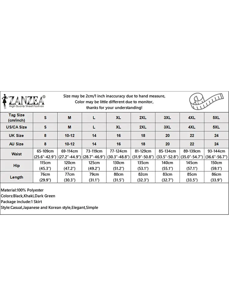Женская элегантная длинная юбка ZANZEA модная повседневная свободная