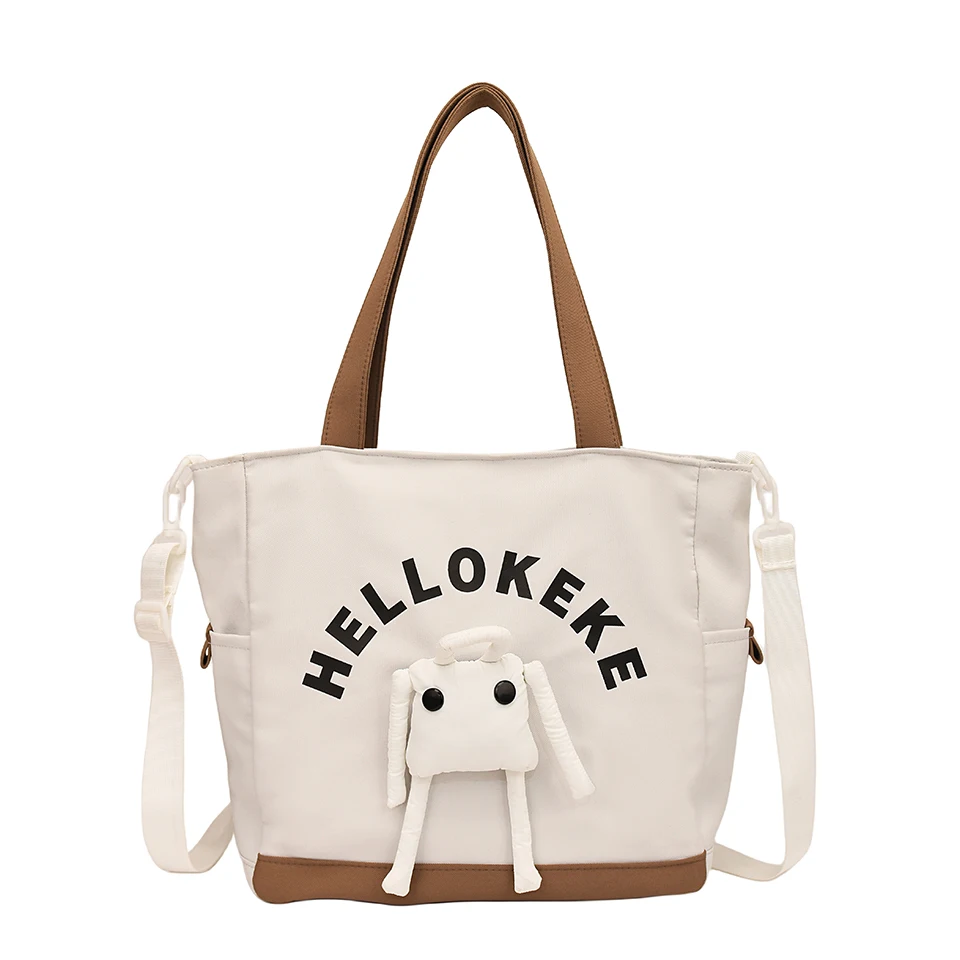 Модная холщовая сумка-тоут для женщин пригородная студенческая сумка через