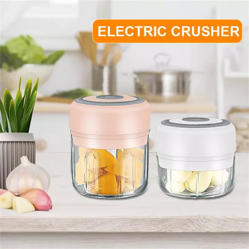 

Garlic Chopper Automatic Durable Garlic Masher USB Charging Meat Masher Vegetable Chopper Garlic Crusher Kitchen Gadget