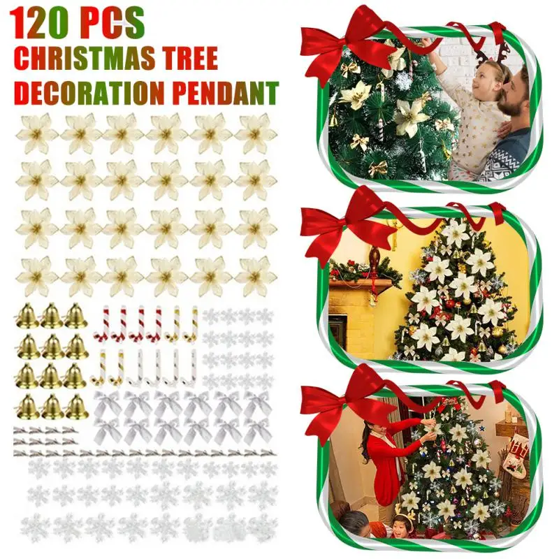 Новинка 2024 украшение для рождественской елки рождественские цветы красные