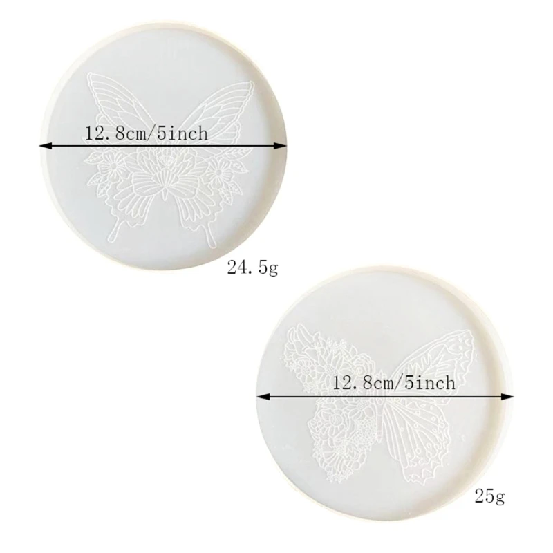 

Silicone Molds for Making Coasters Round Epoxy Resin Tray Molds DIY Resin Artwork Home Decorative Cup Mats Making Tool