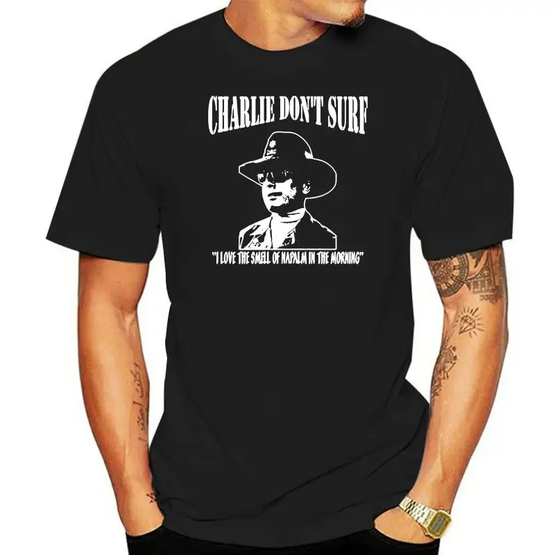 

Apocalypse Now Charlie Dont Surf T-Shirt Mens Navy Blue Cult Movie Shirt