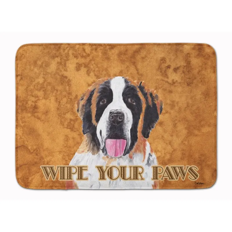 

Saint Bernard Wipe your Paws Machine Washable Memory Foam Mat, 19 X 27", multicolor