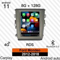 android 11 car radio for ford mondeo 2012 2018 carplay tesla style car dvd players gps navigation 4g wifi stereo multimedia pl
