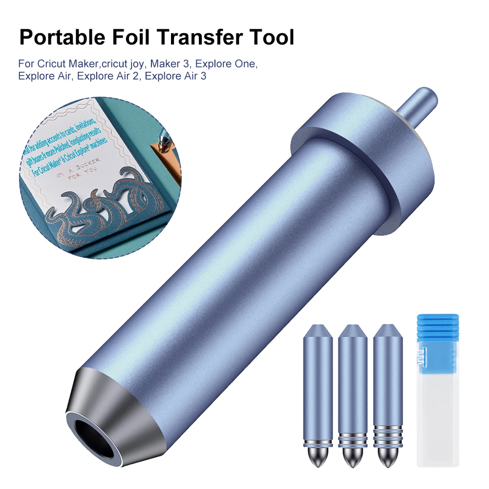 3-In-1 Portable Foil Transfer Tool Kit with 3 Blade for Cricut Maker/Maker 3/Explore One/Explore Air/Explore Air 2/Explore Air 3
