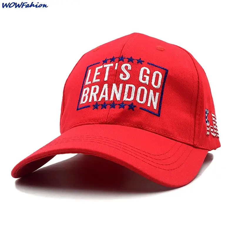 

LET'S GO BRANDON Embroidered American Flag Baseball Cap Cross Border Solid Cotton Visor Snapback Women Men Fashion Dad Hat