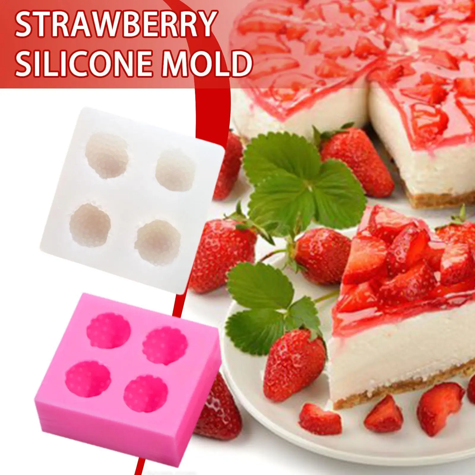 

1pcs Fruit Strawberry Silicone Mold Fondant Chocolate Jelly Art Cake Diy Plaster Decorating Making Tools Resin Clay U1f5