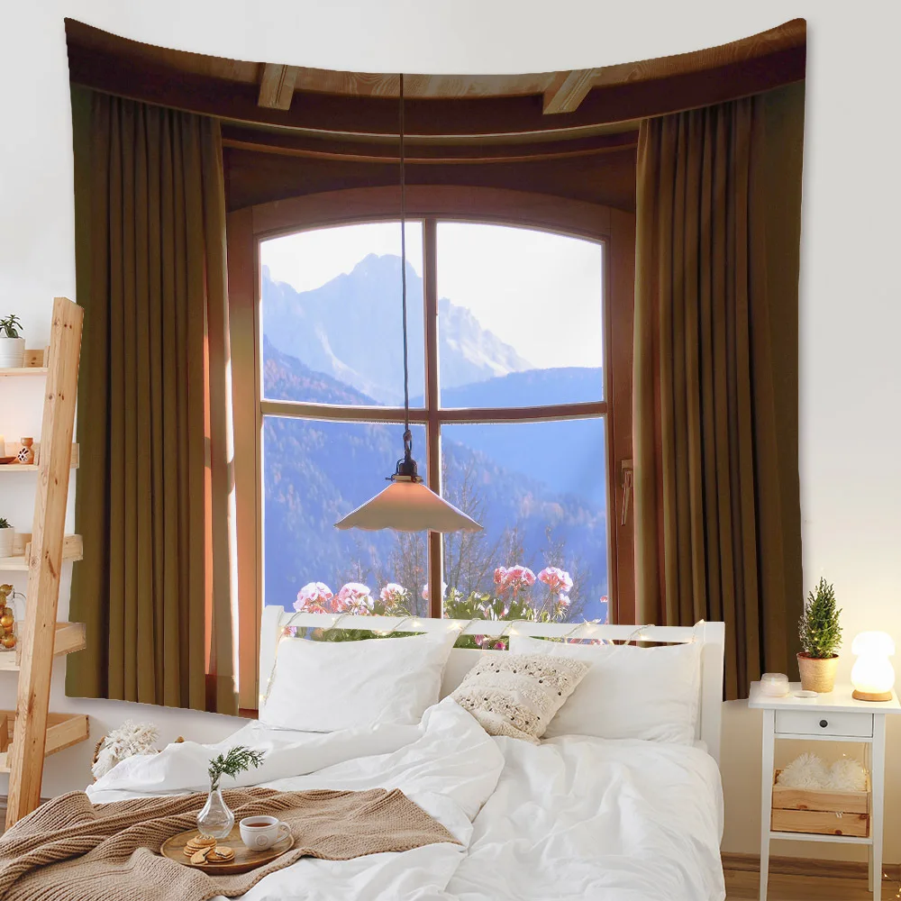 

Pastoral Home Tapestry Bohemian Tapestry Room Decor Hanging Cloth Mandala Decorative Cloth