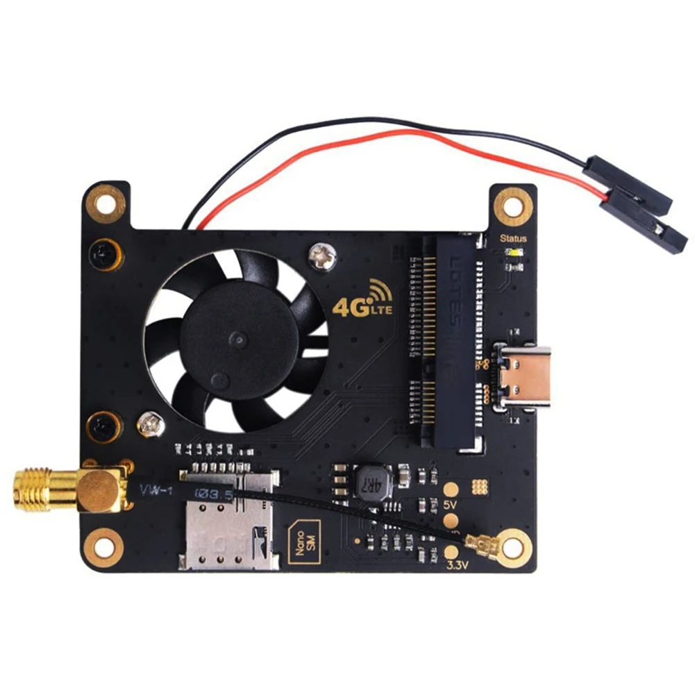 Плата расширения с охлаждающим вентилятором для Raspberry Pi 4B Network 4G LTE |