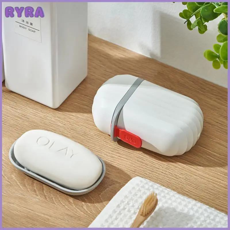 

With Cover Soap Container Bathroom Home Outdoor Hiking Camping Soap Dish Creative Waterproof Soap Holder Bathroom Accessory