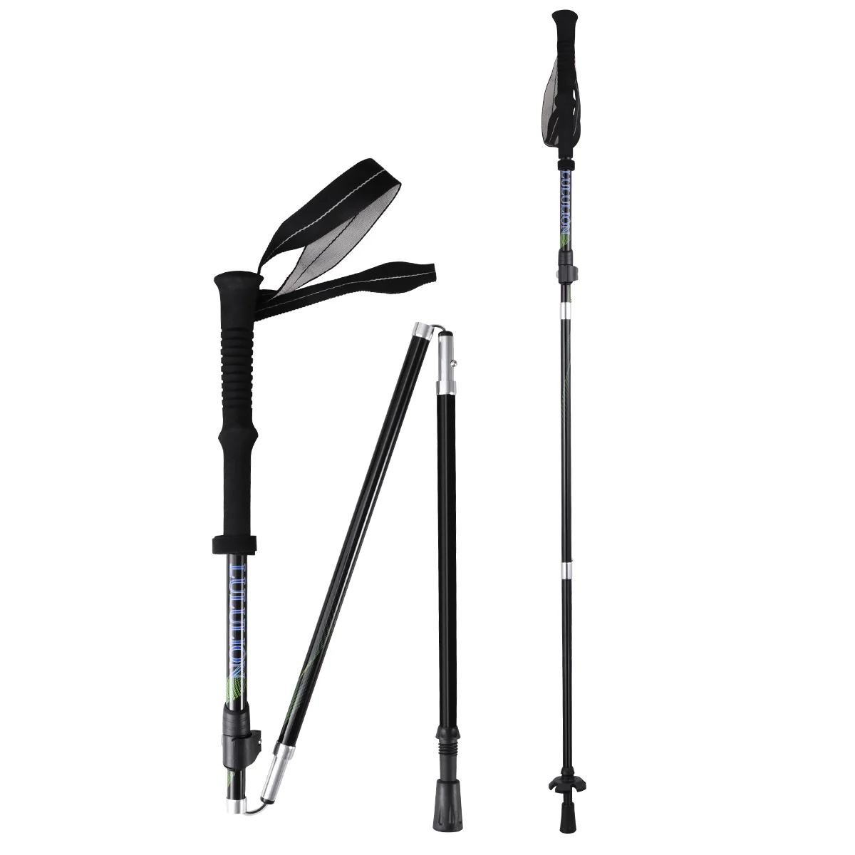

LULULION 2PCS Adjustable Foldable Aluminium Walking Sticks Climbing Sticks Hiking Poles Trekking Poles 40-135cm