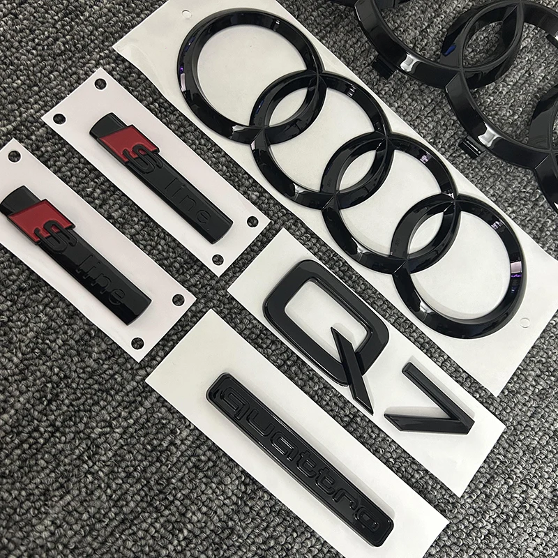 2 шт. 4 кольца с логотипом черный АБС-пластик эмблема переднего гриля значок на